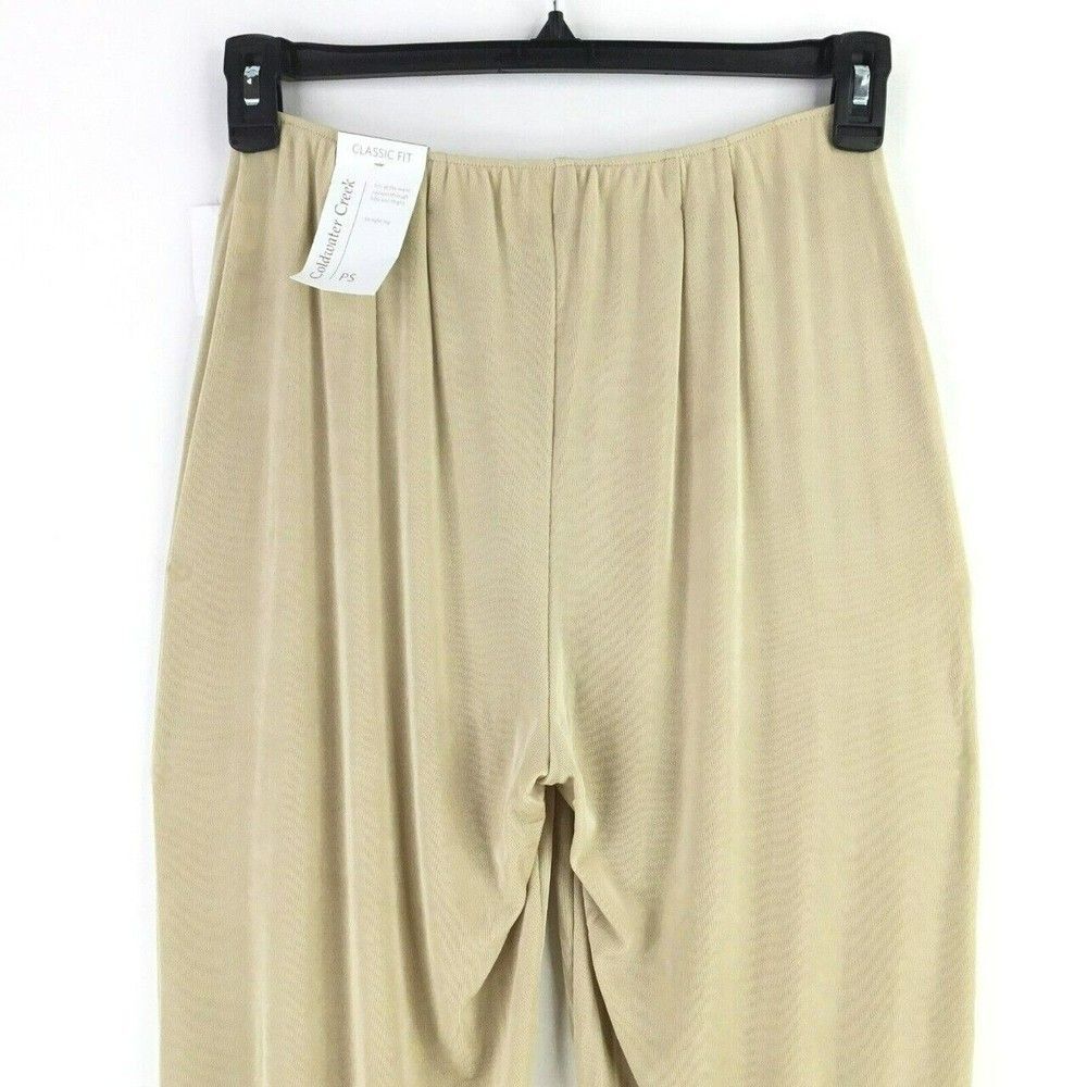 Coldwater Creek Petite Size 8 Travel Slinky Knit Holly Pant in Champagne Pull On - Picture 4 of 9